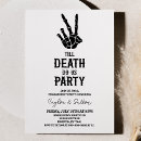 Search for halloween engagement party invitations Black and white