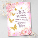 Search for glitter butterfly invitations Pink and gold