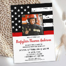Search for firefighter retirement party invitations Patriotic