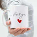 Search for heart text mugs Simple