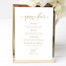 Search for open bar reception party drink menus Calligraphy