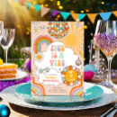 Search for five is a vibe birthday invitations Hippie