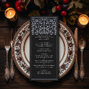 Search for black and silver wedding menus Elegant