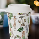 Search for wild one paper cups Zoo animals