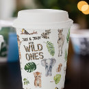 Search for wild one paper cups Zoo animals