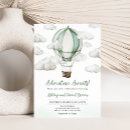 Search for green hot air balloon invitations Gender neutral