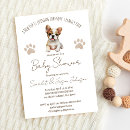 Search for french bulldog baby shower invitations Puppy