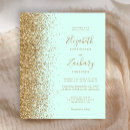 Search for mint and gold invitations Elegant
