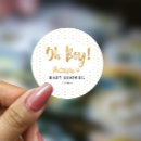 Search for oh baby baby shower stickers Gold