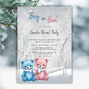Search for snow gender reveal invitations Boy or girl