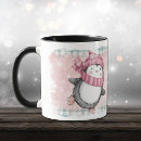 Search for pink penguin mugs Watercolor