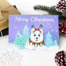 Search for samoyed dog postcards Merry christmas