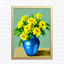 Search for yellow rose art Flowers in a vase