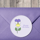 Search for pansy flower stickers Botanical