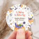 Search for pumpkin baby shower stickers Witch