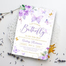 Search for purple and gold butterfly baby shower invitations Floral