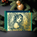 Search for woman christmas cards Green