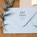 Search for monogram address rubber stamps Simple return address