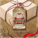 Search for ugly christmas sweater gift tags Retro