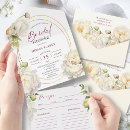 Search for all white bridal shower invitations Flowers