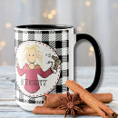 Search for black and white tartan mugs For her