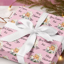 Search for blush pink christmas wrapping paper Vintage