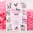 Search for pink farm birthday invitations Barnyard