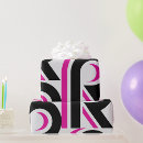 Search for letters wrapping paper Black