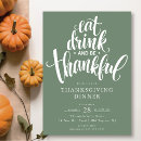 Search for eat drink be thankful invitations Fall autumn