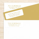 Search for gold and white return address labels Simple