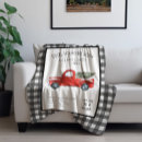 Search for red truck christmas blankets Farmhouse