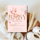 Search for balloon baby girl shower invitations Cute teddy bear