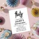 Search for trendy 30th birthday invitations Unique
