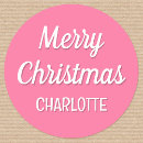 Search for pink envelope seals Merry christmas