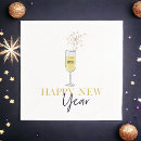 Search for happy new year napkins Typography script