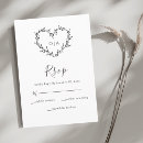 Search for number of guests rsvp cards Heart