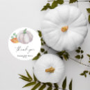 Search for white pumpkin round stickers Autumn