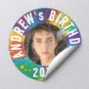 Search for photo birthday party stickers Colourful