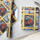 Search for construction birthday wrapping paper Backhoe