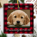 Search for red and black plaid christmas tree decorations Pet