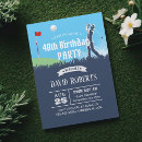 Search for golf 40th birthday invitations Golfer