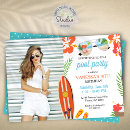 Search for hawaiian pool party invitations Hibiscus flowers