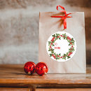 Search for holly leaves and berries stickers Merry christmas