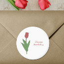 Search for red tulip stickers Botanical
