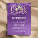 Search for purple retirement party invitations Retired
