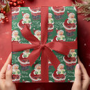 Search for retro style christmas wrapping paper Green