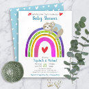 Search for rainbow baby boy shower invitations Animals