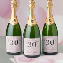 Search for 30th birthday wine labels Blush pink