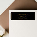 Search for gold border return address labels Simple