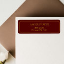 Search for red and gold return address labels Simple